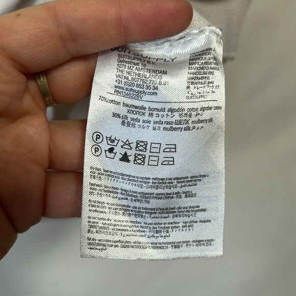 Suitsupply Cotton Silk Cream Polo Shirt size XXL - Picture 4 of 5